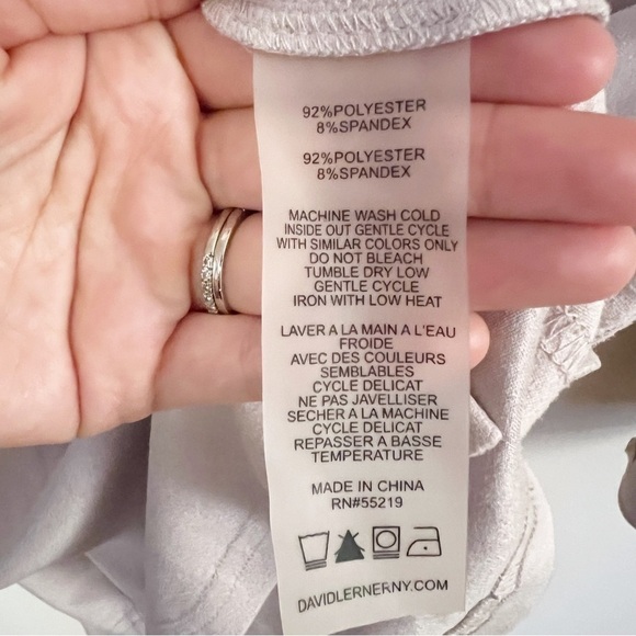 David Lerner Suede Button Front Long Sleeve Shirt Dress Size Small Off White - Picture 6 of 9